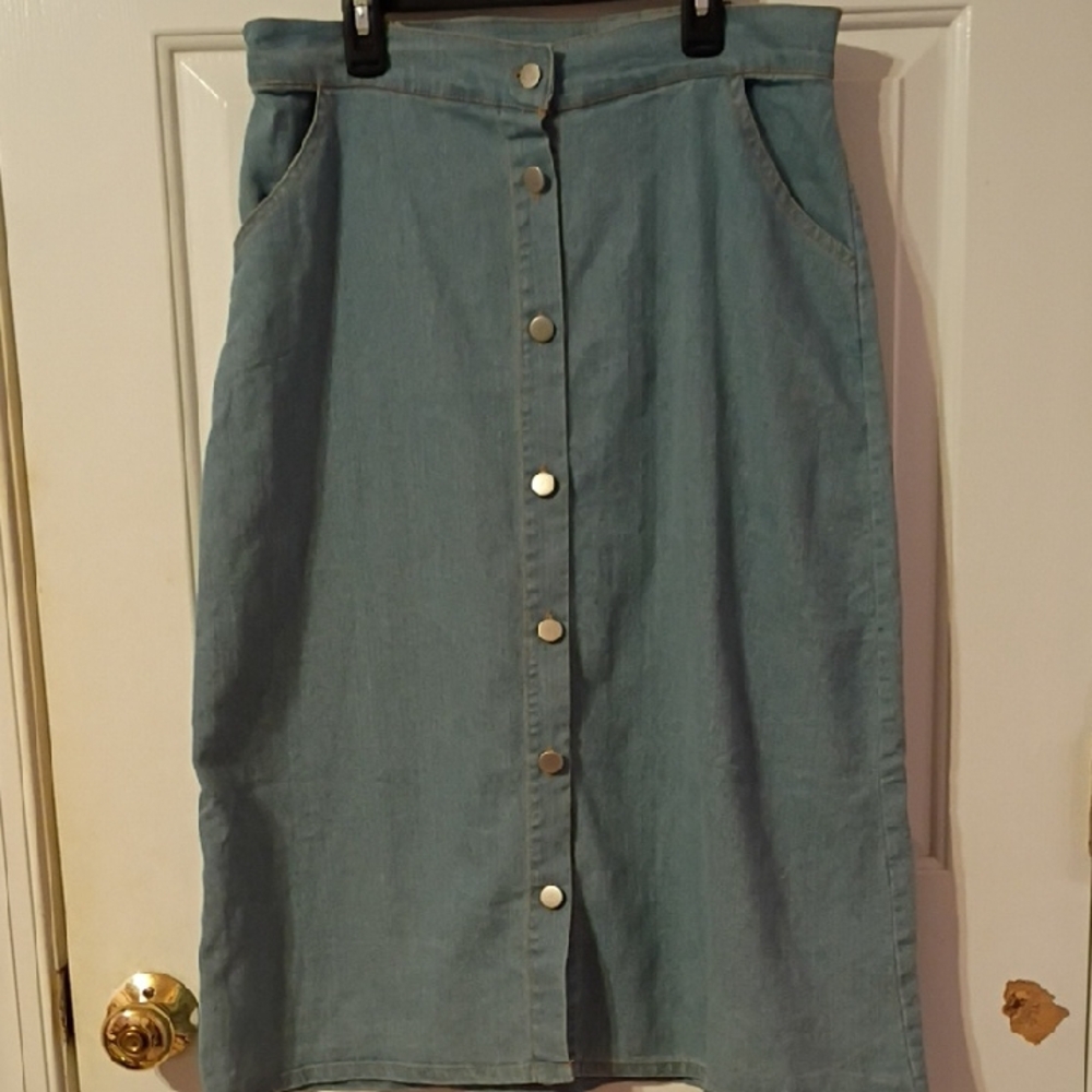 Jennifer Lawren Denim Skirt